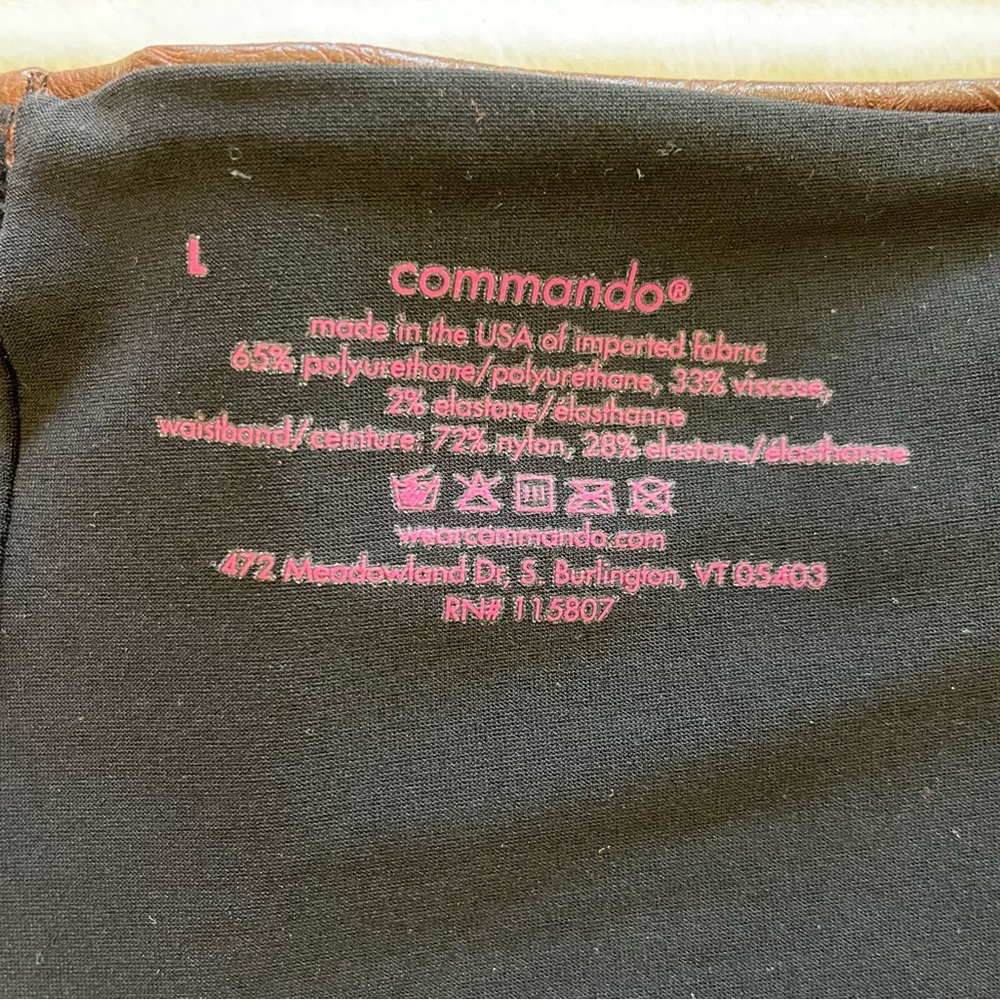 Commando leggings Faux Leather Croc-Embossed size Large LIKE NEW brown - Picture 12 of 17